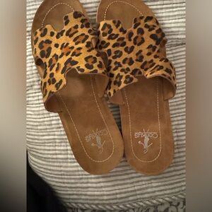 Corkys Leopard Print Sandals